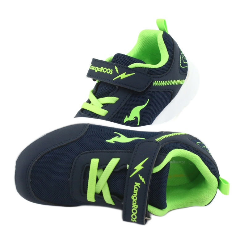 KangaRoos Kindersportschuhe 02050 Marineblau/Grün 5