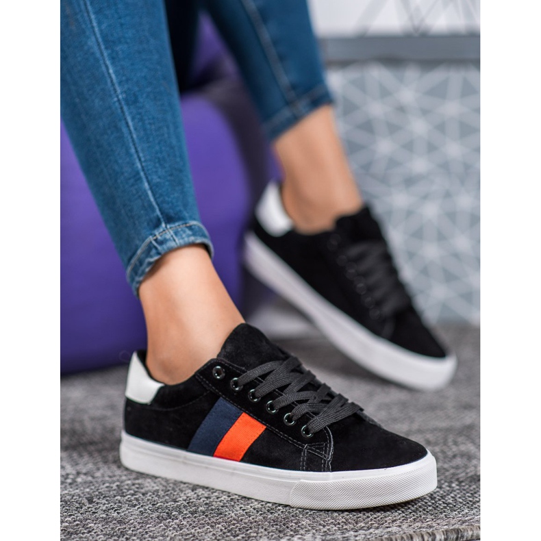 SDS Sportschuhe auf dicker Sohle schwarz 1