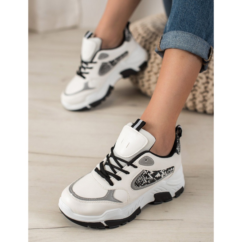 Bella Paris Turnschuhe aus Öko-Leder weiß mehrfarbig 1