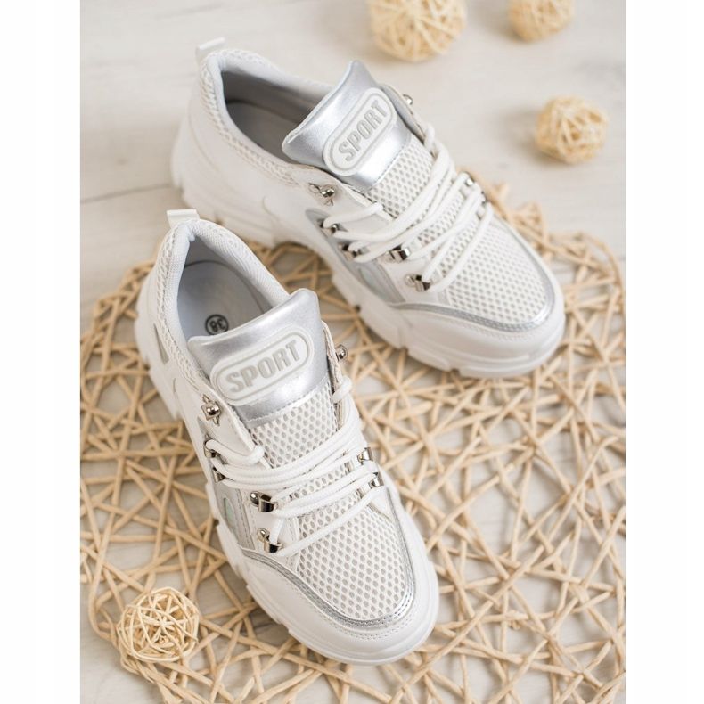 Bella Paris Fashion Sneakers mit Mesh weiß 1