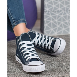 Super Me Hohe Turnschuhe blau 1