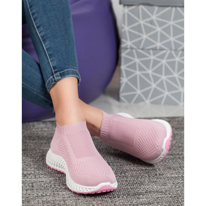 Goodin Durchbrochene Sportschuhe rosa 2