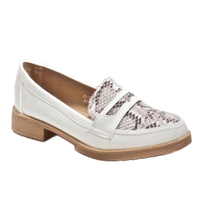 Weiße Tier Ballerinas Loafer 20-339MO 1