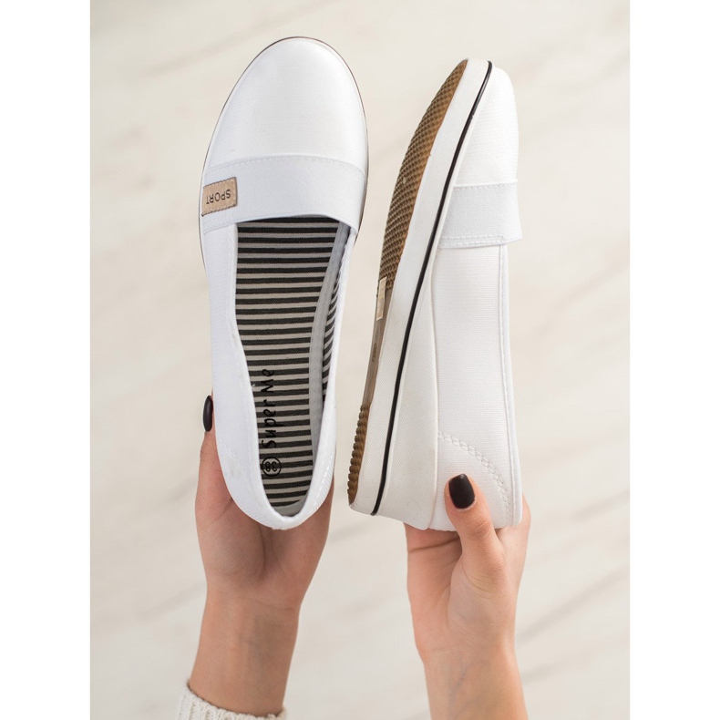 Super Me Ballerinas mit Keilabsatz weiß 2