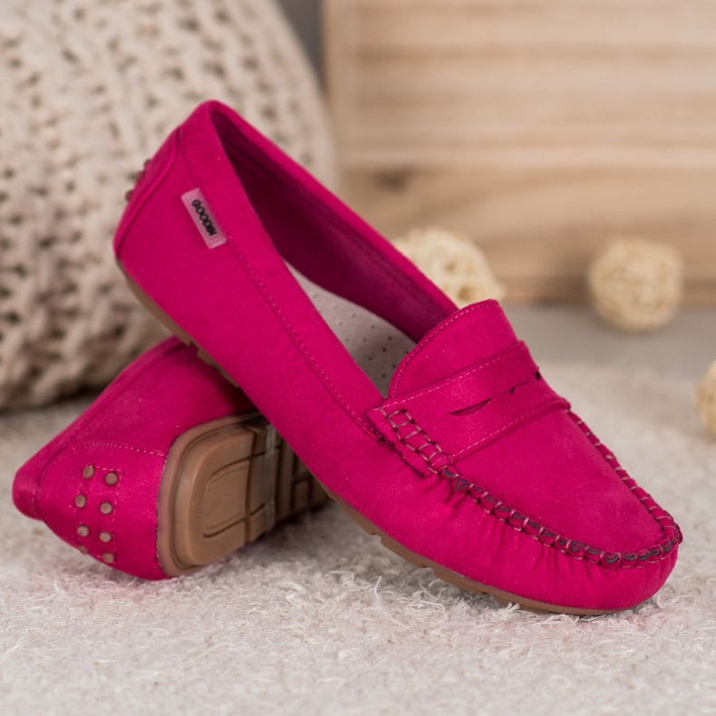 Goodin Klassische Textil-Loafer rosa 1