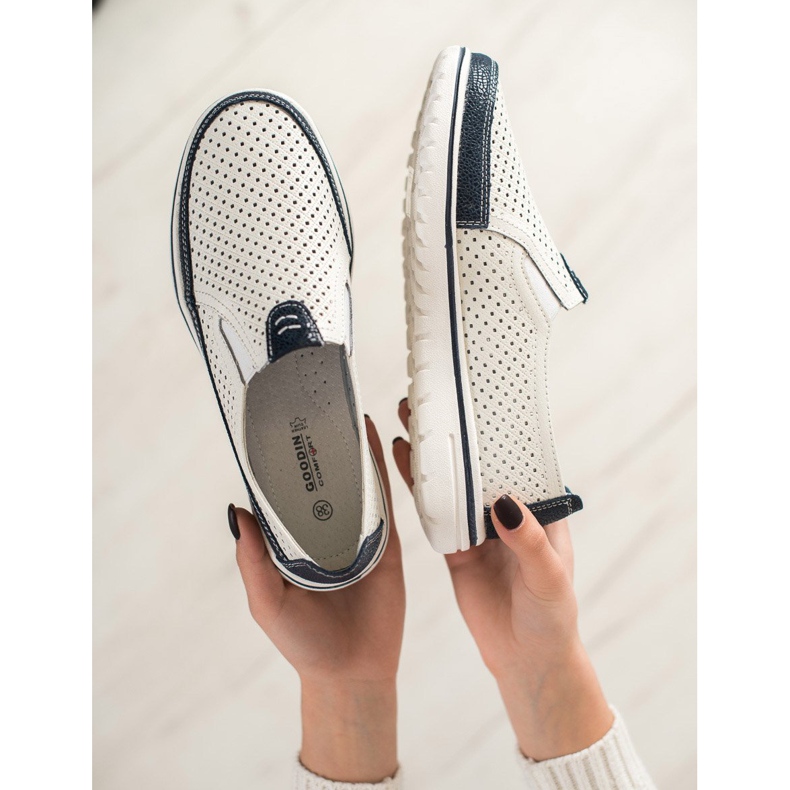 Goodin Leichte Lederschuhe weiß 2