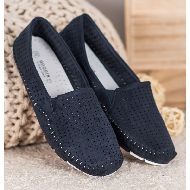 Goodin Durchbrochene Slip-On-Schuhe blau 2