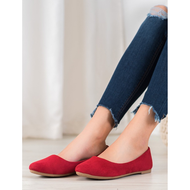 SHELOVET Bequeme Ballerinas rot 2