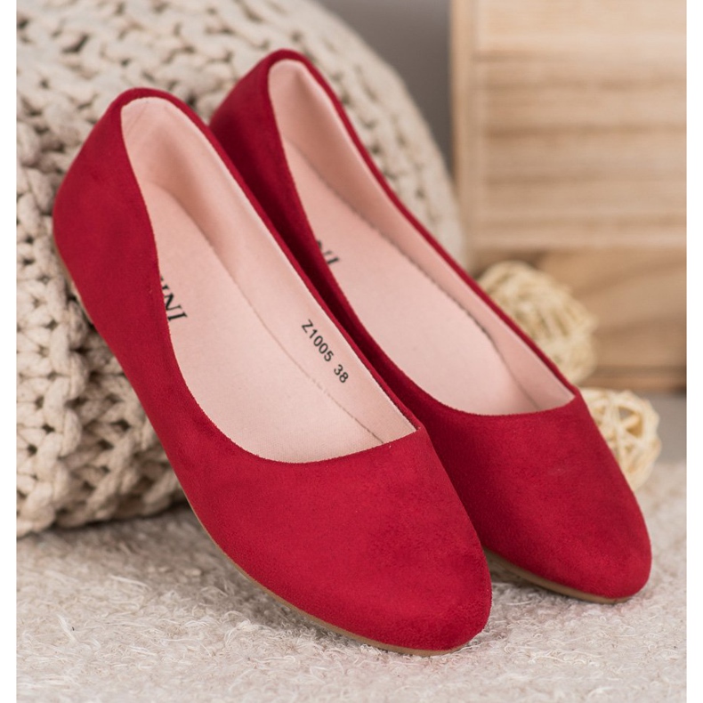 SHELOVET Bequeme Ballerinas rot 1
