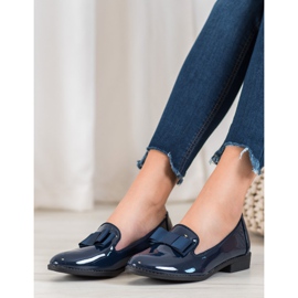 Fama Lackierte Herren mit Schleife blau 1