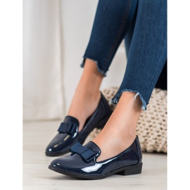 Fama Lackierte Herren mit Schleife blau 2