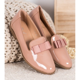 Fama Lackierte Herren mit Schleife braun 2