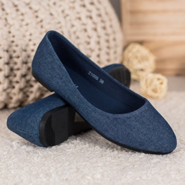 SHELOVET Bequeme Ballerinas blau 2