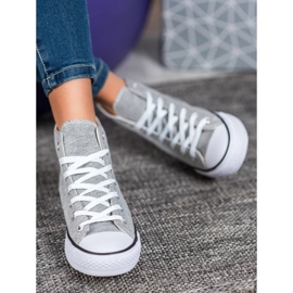 Super Me Hohe Turnschuhe grau 2