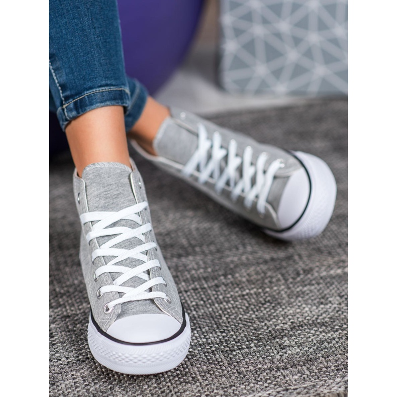 Super Me Hohe Turnschuhe grau 2