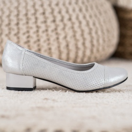 Goodin Durchbrochene Pumpen auf einer Säule grau 1