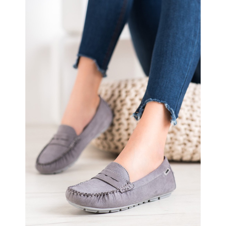 Goodin Klassische Textil-Loafer grau 1
