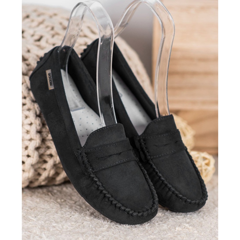 Goodin Klassische Textil-Loafer schwarz 2