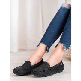 Goodin Durchbrochene Loafer mit Wildleder schwarz 1