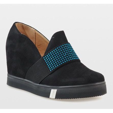 Schwarze Pumps auf dem Keil T1715-1 1