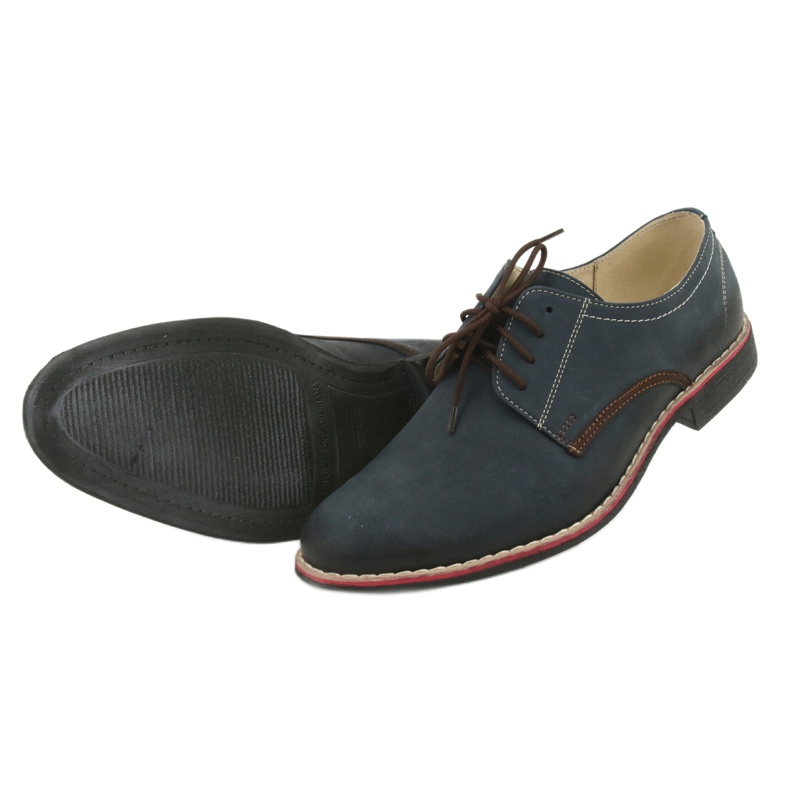 Moskała Herrenlederschuhe 761 Marine Blue Moskła blau 5