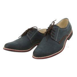 Moskała Herrenlederschuhe 761 Marine Blue Moskła blau 3