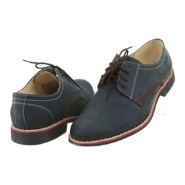 Moskała Herrenlederschuhe 761 Marine Blue Moskła blau 4