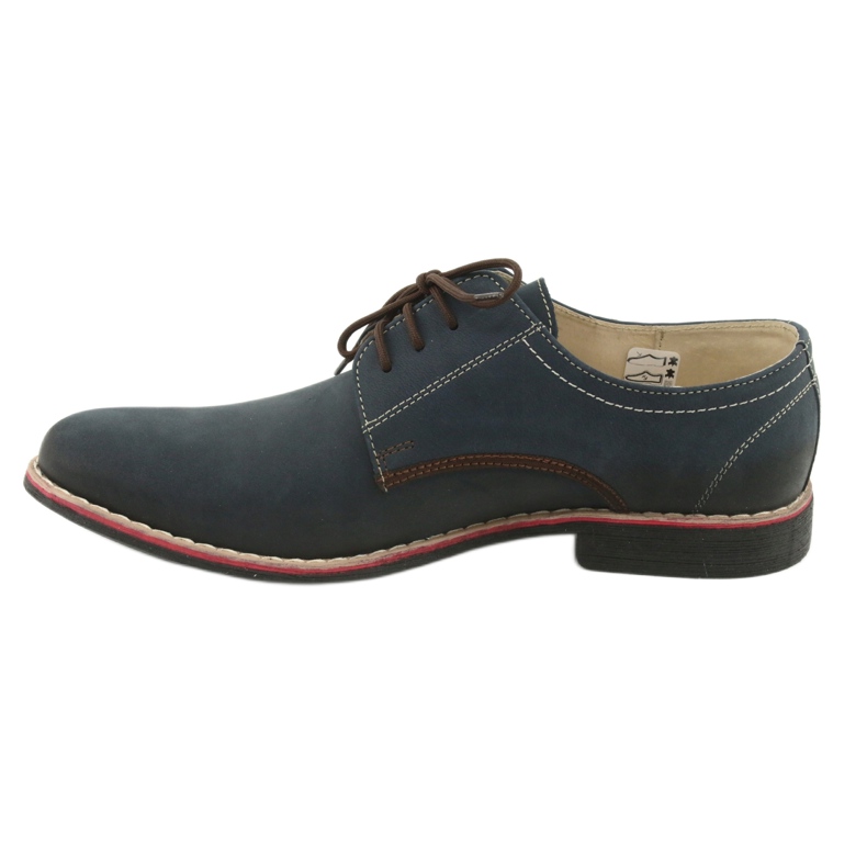 Moskała Herrenlederschuhe 761 Marine Blue Moskła blau 2