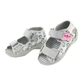 Befado Kinderschuhe 242P102 rosa silber- grau 3