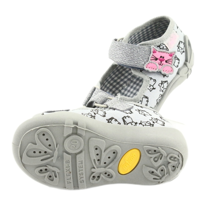 Befado Kinderschuhe 242P102 rosa silber- grau 5