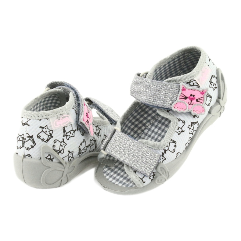 Befado Kinderschuhe 242P102 rosa silber- grau 4