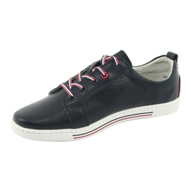 Lederschuhe Turnschuhe FILIPPO DP008 rot marineblau 2
