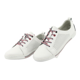 Lederschuhe Turnschuhe FILIPPO DP008 weiß marineblau 3