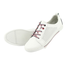 Lederschuhe Turnschuhe FILIPPO DP008 weiß marineblau 5