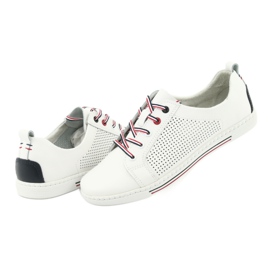 Lederschuhe Turnschuhe FILIPPO DP008 weiß navy blau 4