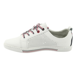 Lederschuhe Turnschuhe FILIPPO DP008 weiß marineblau 2