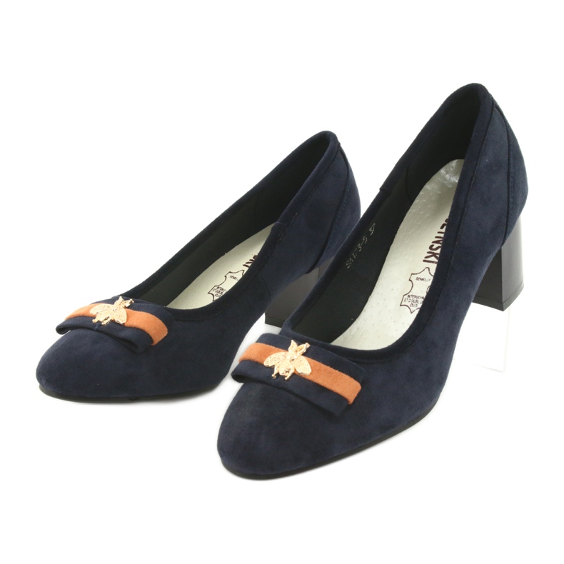 M.Daszyński Marineblaue Damenpumps Mucha Daszyński SA173 navy blau 3