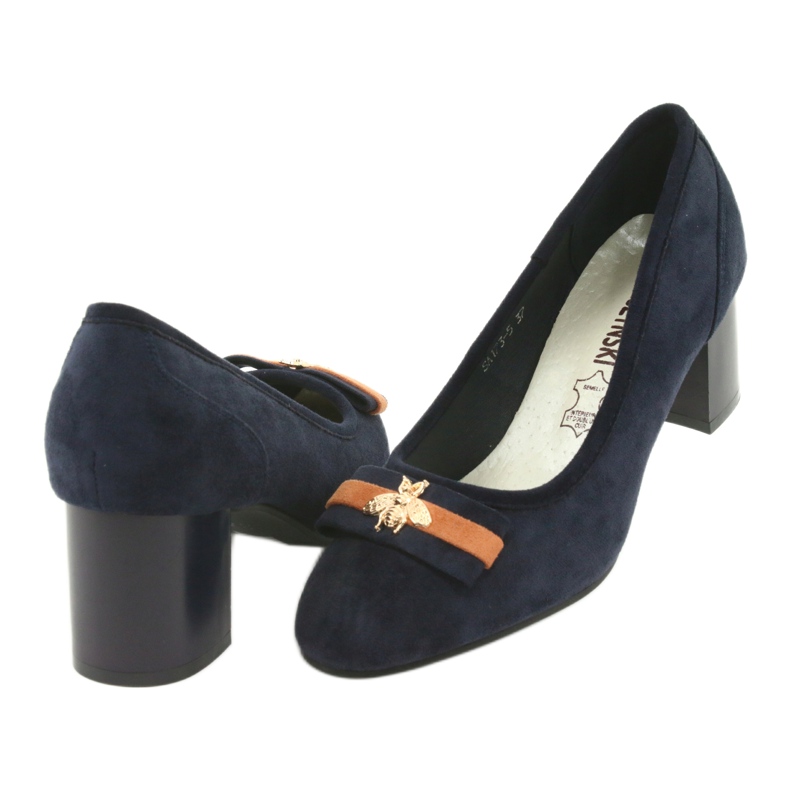 M.Daszyński Marineblaue Damenpumps Mucha Daszyński SA173 navy blau 4