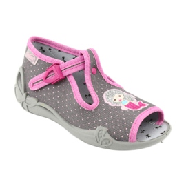Befado Kinderschuhe 213P114 rosa grau 2
