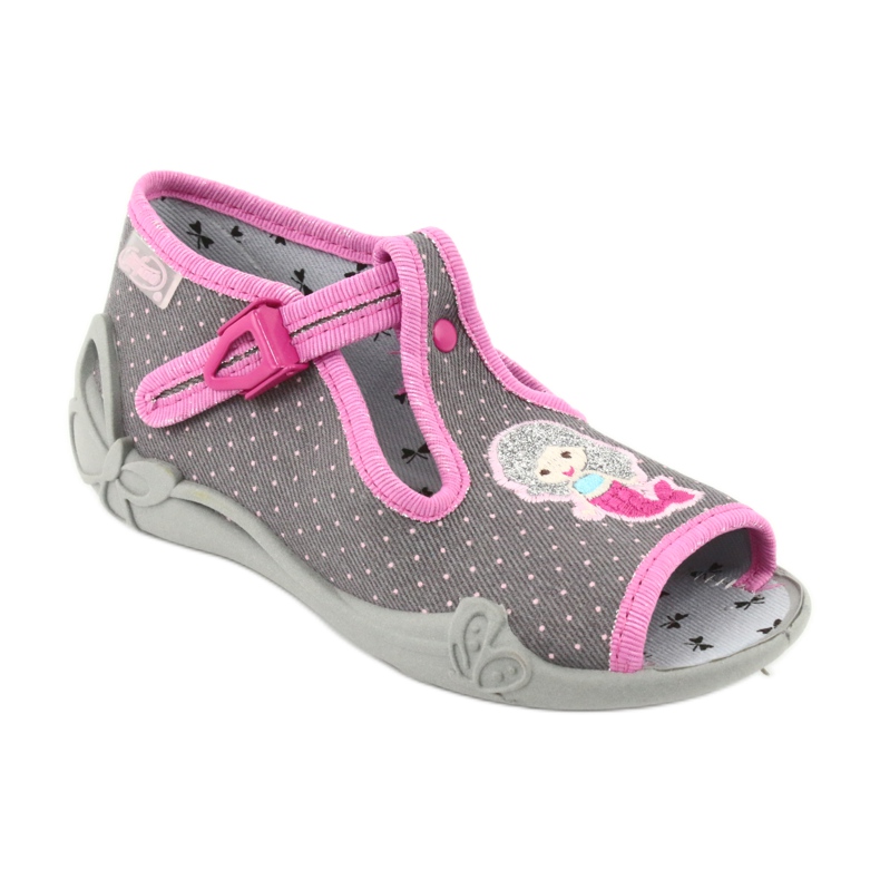 Befado Kinderschuhe 213P114 rosa grau 2