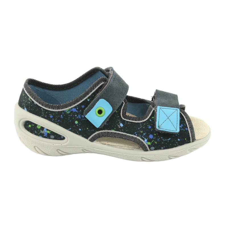 Befado Kinderschuhe PU 065X127 blau grau mehrfarbig 1