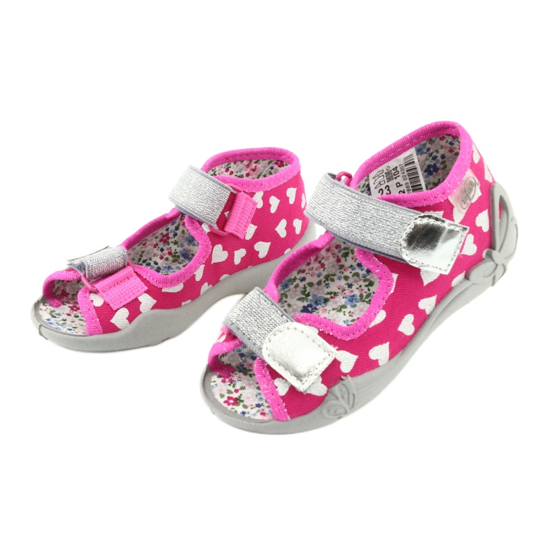 Befado Kinderschuhe 242P104 rosa grau 3