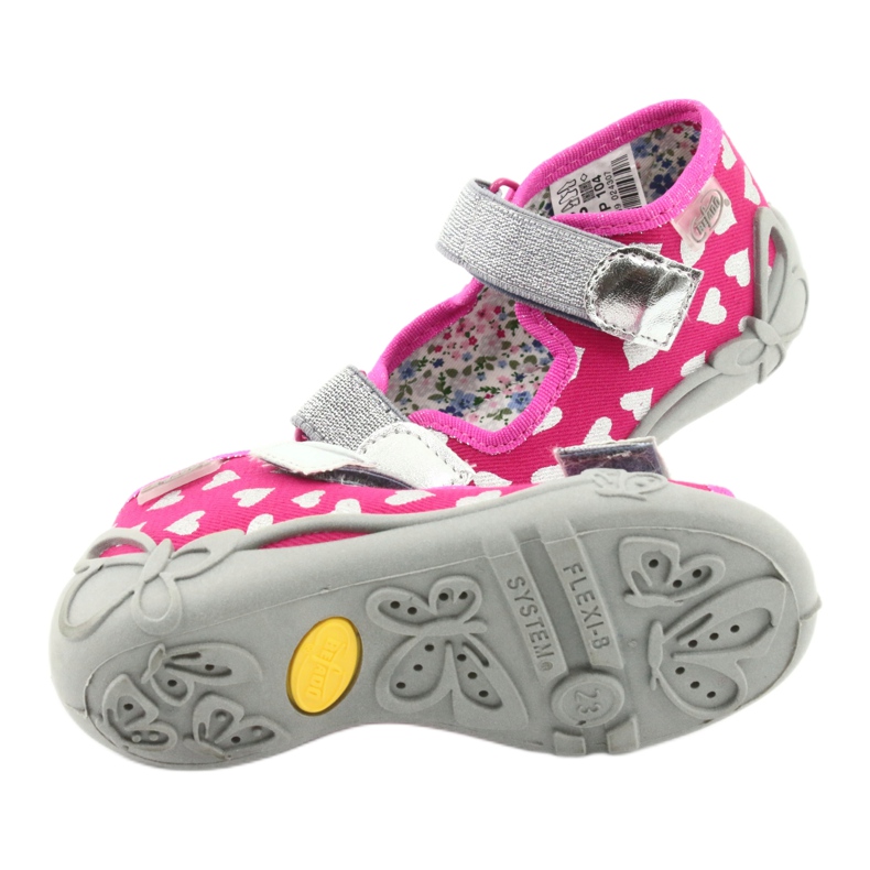 Befado Kinderschuhe 242P104 rosa grau 5