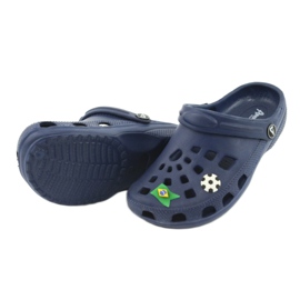 American Club Hausschuhe für Kinder von American Kroks navy blau 5