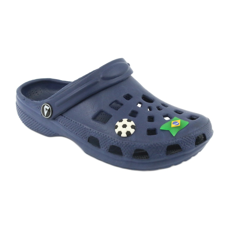 American Club Hausschuhe für Kinder von American Kroks navy blau 2