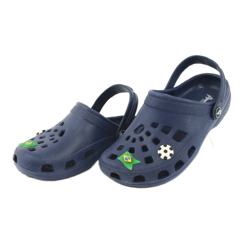 American Club Hausschuhe für Kinder von American Kroks navy blau 6