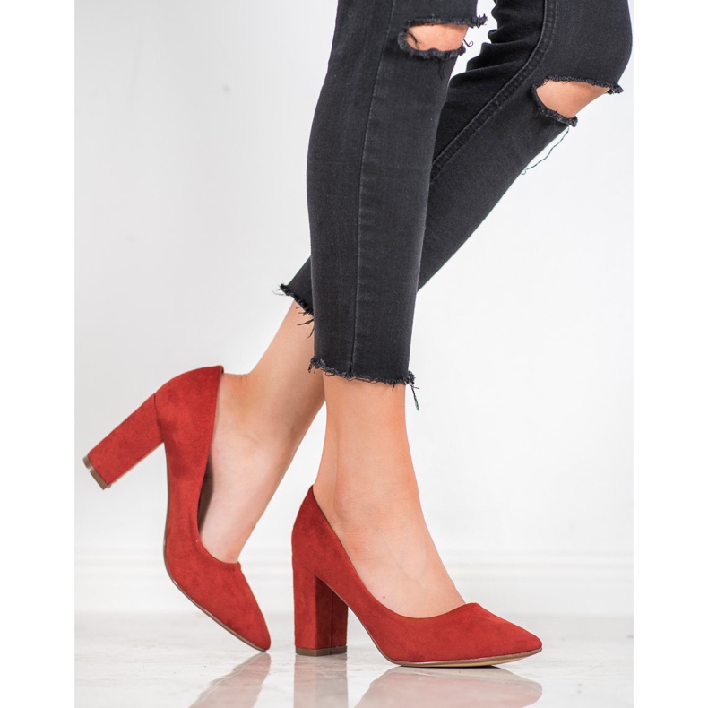 Ideal Shoes Lachsfarbene Pumps mit hohen Absätzen mehrfarbig orange 1