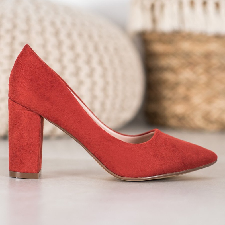 Ideal Shoes Lachsfarbene Pumps mit hohen Absätzen mehrfarbig orange 2