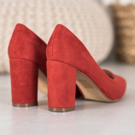 Ideal Shoes Lachsfarbene Pumps mit hohen Absätzen mehrfarbig orange 3