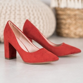 Ideal Shoes Lachsfarbene Pumps mit hohen Absätzen mehrfarbig orange 4